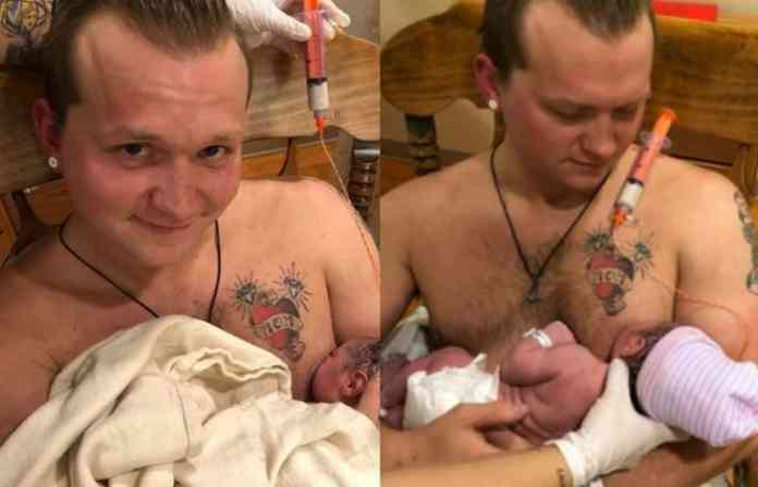 man-breastfeed