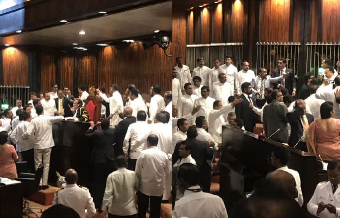 sri-lanka-mp-fight
