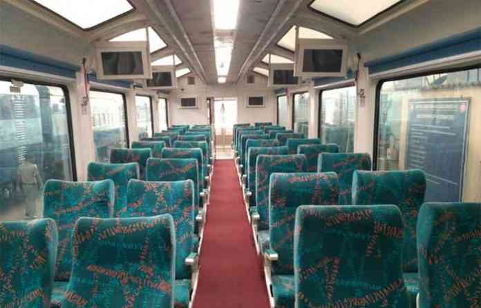 Vistadome glass-ceiling coach