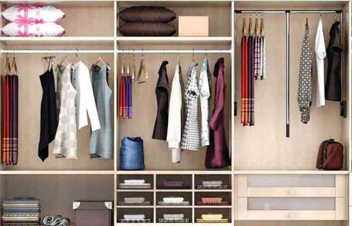 Wardrobe of clothes
