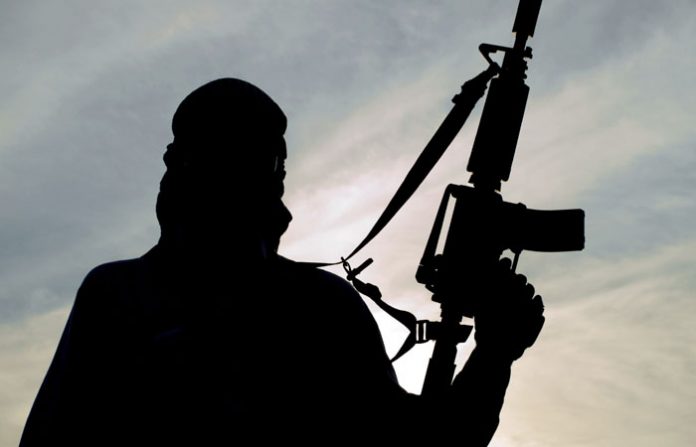 Silhouette of soldier