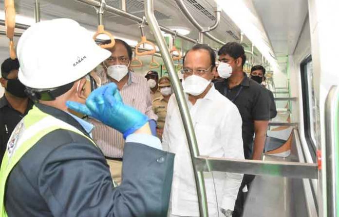 ajit-pawar-pune-metro-visit ajit-pawar-pune-metro-visit
