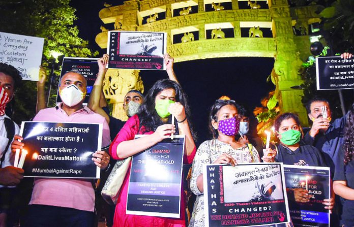 Hathras gang-rape: Protest in Mumbai