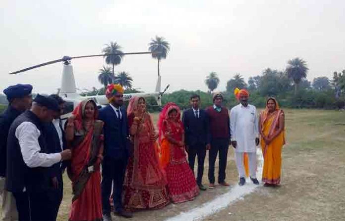 helicoptor-bride-groom