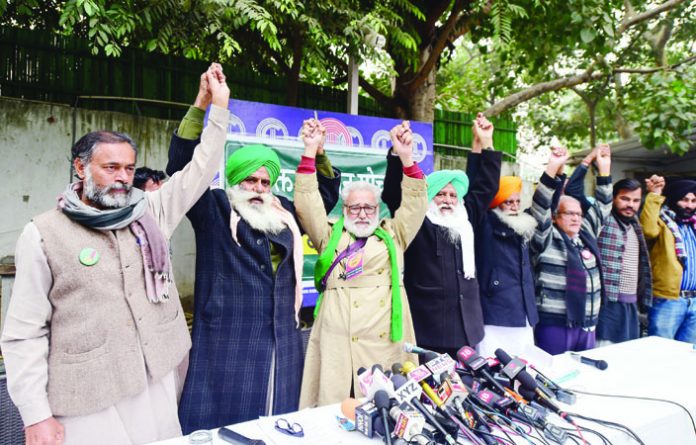 Farmer leaders press conference in Delhi