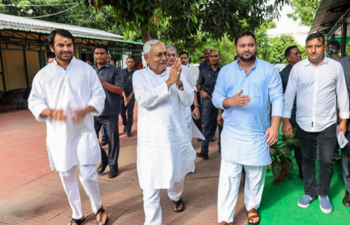 Nitish Kumar and tejasvi yadav