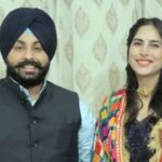 Minister Harjot Singh Bains with senior police officer Jyoti Yadav.
