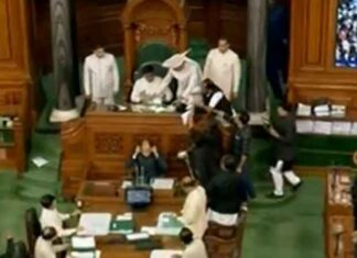 loksabha-opposition-mp-in-black dress paper