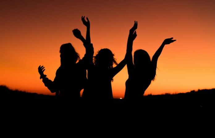 Women doing party no face image