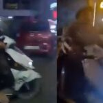 viral video three youths were chasing the womens car