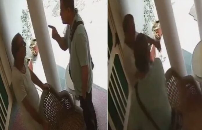 up old couple beaten