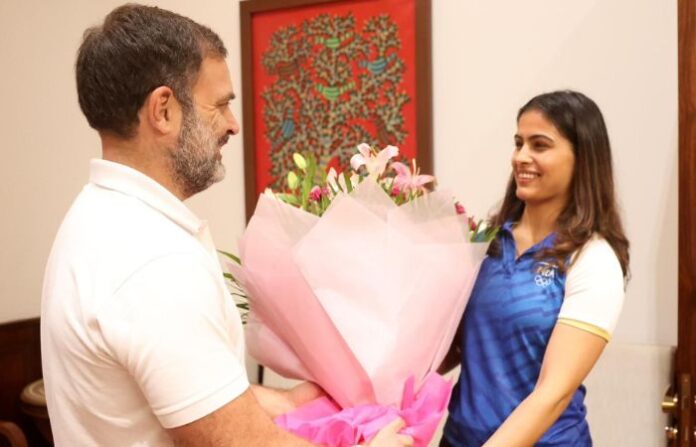 Manu Bhaker Rahul Gandhi