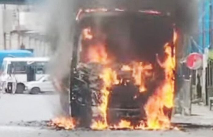 bus fire