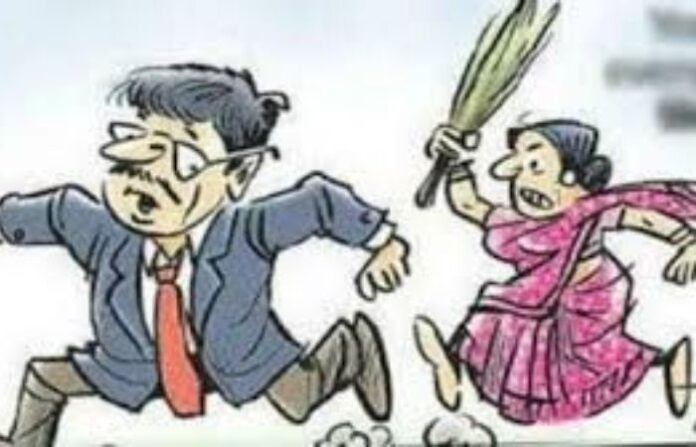 wife beating husband