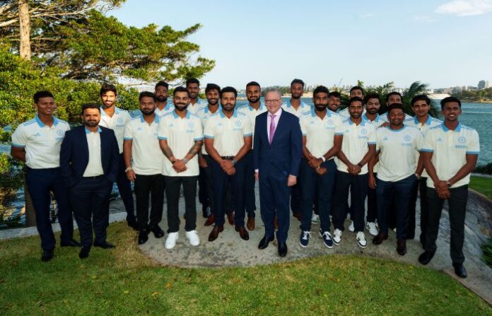 Team India with Australia pm