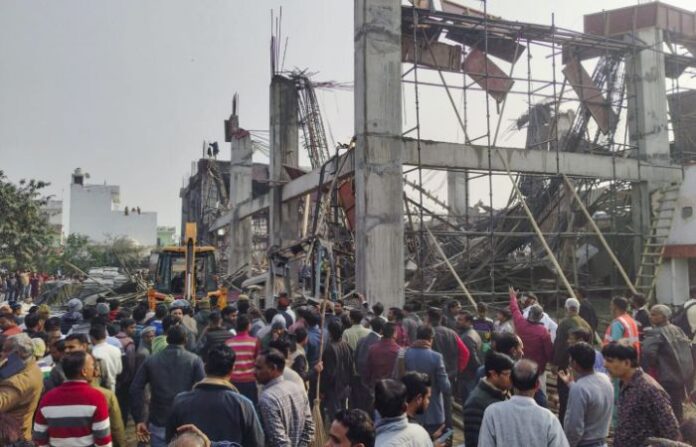 Under-construction building collapses at Kannauj railway station