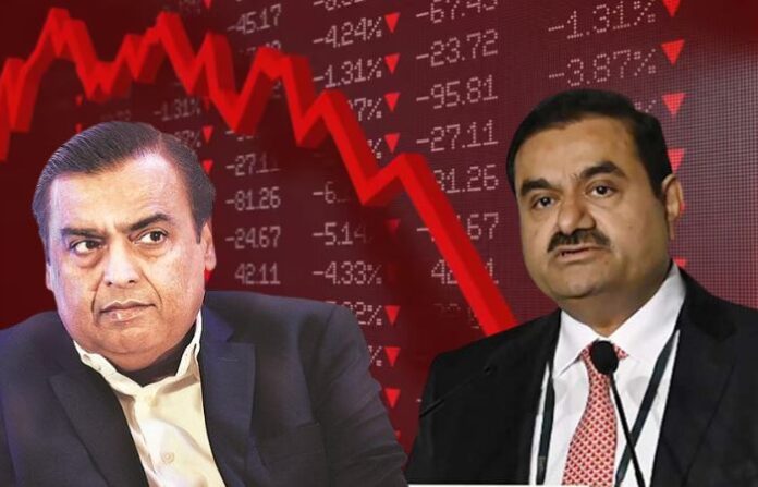 ambani and adani share