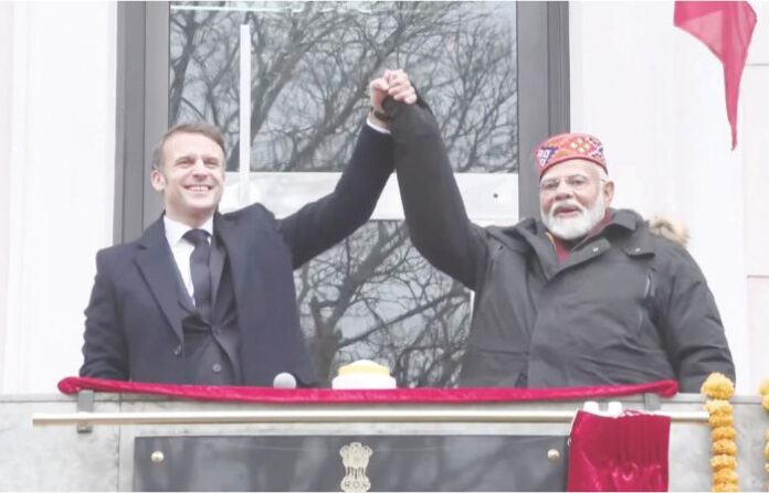 PM Modi and Emmanuel Macron