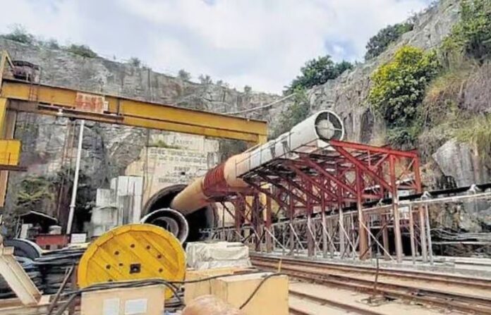 tunnel roof collapses in Telangana
