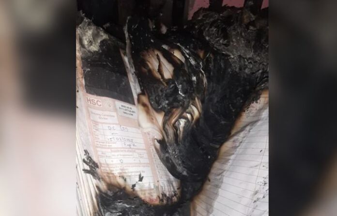 virar 12th paper burned