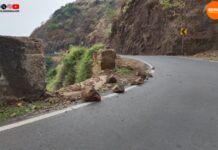 Bhuibavda Ghat Remains Unsafe Landslide Risk at Multiple Spots, Safety Barriers Damaged