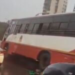 Mumbai Rain – शीव-पनवेल महामार्गावर एसटीचा अपघात, चालकाच नियंत्रण सुटलं आणि बस थेट…