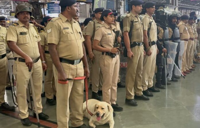 mock drill rehearsal underway at the Chhatrapati Shivaji Maharaj Terminus