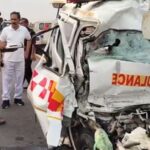 वडिलांचा मृतदेह घरी नेताना रुग्णवाहिकेचा भीषण अपघात; मुलासह 5 जण ठार, 1 गंभीर जखमी