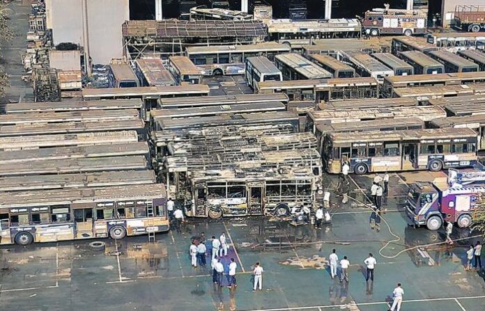burned bus