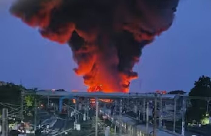 goods train fire