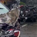 ब्रेक फेल झालेल्या भरधाव कंटेनरने दोन किलोमीटरपर्यंत 20 गाड्यांना चिरडत नेले