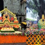 तुळजाभवानी मंदिरात फुलांची आकर्षक सजावट