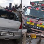 अहिल्यानगरमध्ये कार आणि टेम्पोची समोरासमोर धडक, अपघातात महिलेचा मृत्यू; चौघे जखमी