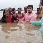 Nanded News – आम्ही जगायचे की मरायचे ते सांगा; लोकप्रतिनिधींना फटकारत शेतकऱ्यांचा सामूहिक जलसमाधीचा प्रयत्न