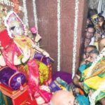 भरपावसात श्री अंबाबाई-त्र्यंबोली देवीच्या भेटीचा सोहळा