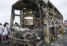 आंध्रप्रदेशमध्ये बसला आग, 20 जण ठार