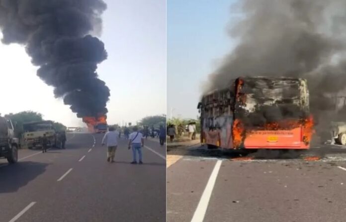 rajasthan bus fire