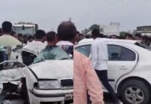 ब्रेकऐवजी चुकून एक्सलेटर दाबलं, कार आणि ट्रक अपघातात एकाच कुटुंबातील पाच जणांचा दुर्दैवी मृत्यू