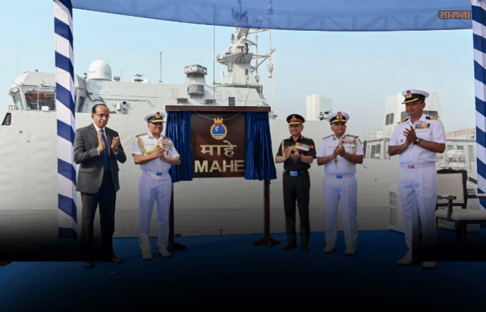 INS Mahe Commissioned Indias First Mahe-Class ASW Shallow Water Craft Joins Western Naval Command INS Mahe Commissioned Indias First Mahe-Class ASW Shallow Water Craft Joins Western Naval Command