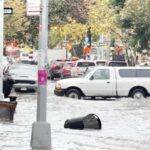 10 मिनिटे ‘ढगफुटी’! न्यूयॉर्क पाण्यात!! विमान वाहतूक; मेट्रो सेवा ठप्प, इमारतींच्या बेसमेंटमध्ये पाणी