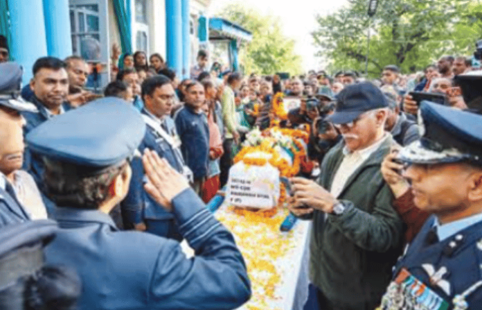 Wing Commander Namansh Final Salute at Hometown Funeral Wife and Parents Emotional