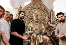 प्लास्टिकच्या आवरणात असलेल्या शिवरायांच्या पुतळ्याचे अखेर दर्शन, मनसे नेते अमित ठाकरे यांनी केले अनावरण