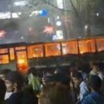 बांग्लादेशमध्ये आंदोलनाला हिंसक वळण, पाच ठिकाणी स्फोट; 17 बस जाळल्या