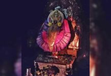 Kolhapur news – किरणोत्सवाच्या पूर्वसंध्येला सूर्याची किरणे श्री अंबाबाईच्या खांद्यांपर्यंत