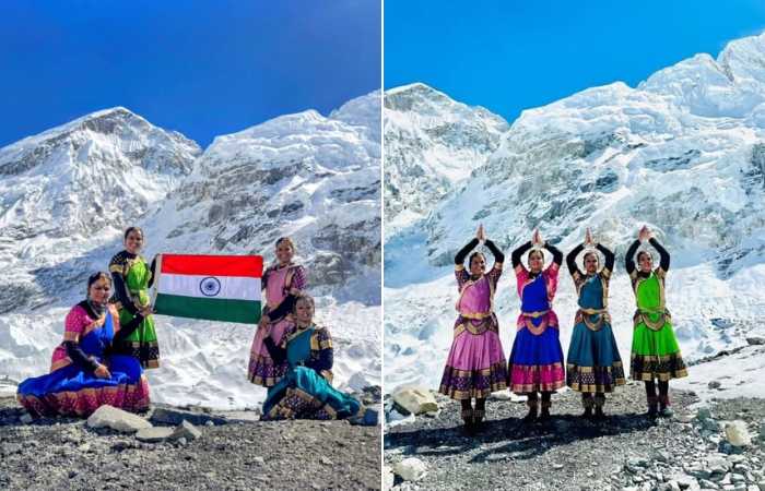 माऊंट एव्हरेस्टच्या बेस कॅम्पवर भरतनाट्यम; गुरु-शिष्यांच्या नृत्याविष्काराने स्थापन केला विक्रम