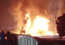 9 killed as private bus catches fire after truck collision in karnataka