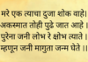 मरे एक त्याचा दुजा शोक वाहे।