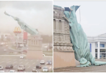 ब्राझीलमध्ये वादळी वाऱ्याने कोसळला ‘स्टॅच्यू ऑफ लिबर्टी’