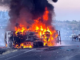 डिझेल वाहतूक करणार्या टँकरचा विचित्र अपघात, मांजरसुंब्याच्या घाटात भयंकर अग्नितांडव