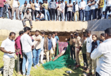 कॅनॉलमध्ये पडलेल्या बिबट्याला जेरबंद करण्यात यश, मिरजगावात वन विभागाची रेस्क्यू मोहीम